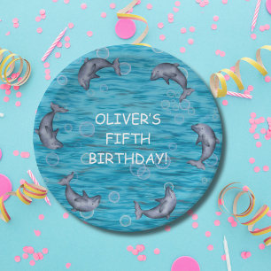 Under The Sea With Dolphins Birthday Party Paper Plates