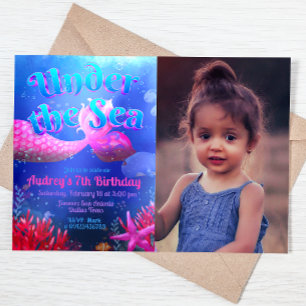 Under the Sea with Photo Landscape Invitation