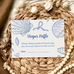 Under The Sea You Soon Blue Boy Baby Shower Diaper Enclosure Card