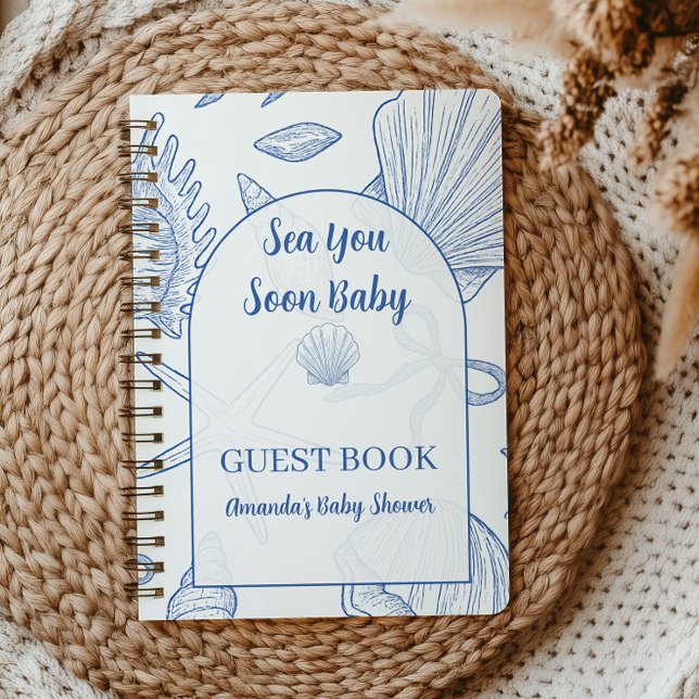 Under The Sea You Soon Blue Boy Baby Shower Guest Notebook (Creator Uploaded)