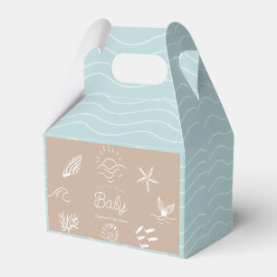 Under the Sea You Soon Brown Baby Shower Favor Boxes