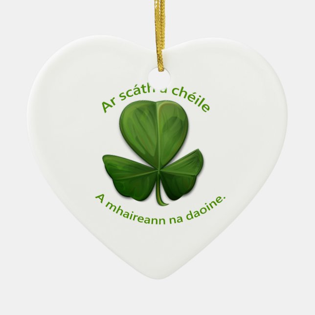 Under the shelter of each other people survive ceramic ornament (Front)