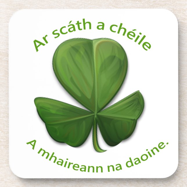 Under the shelter of each other people survive drink coaster (Front)