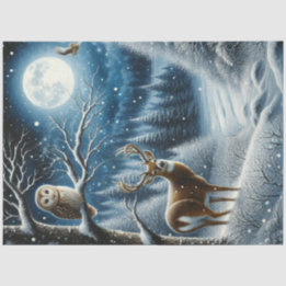 Under the Solstice Moon Winter Woodland  Tissue Paper