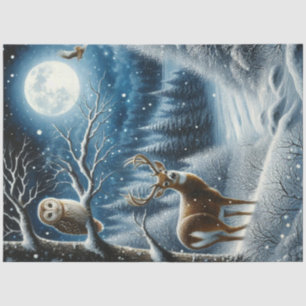 Under the Solstice Moon Winter Woodland Tissue Paper