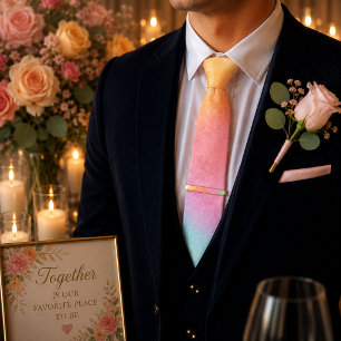 Under the Spectrum Veil Gold Finish Tie Bar