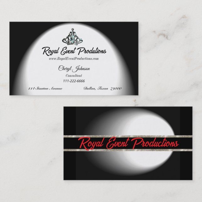 Under the Spotlight EVENT Business Cards (Front/Back)