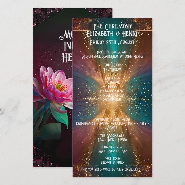 "Under the Stars: A Celebration of Love" (Front/Back)