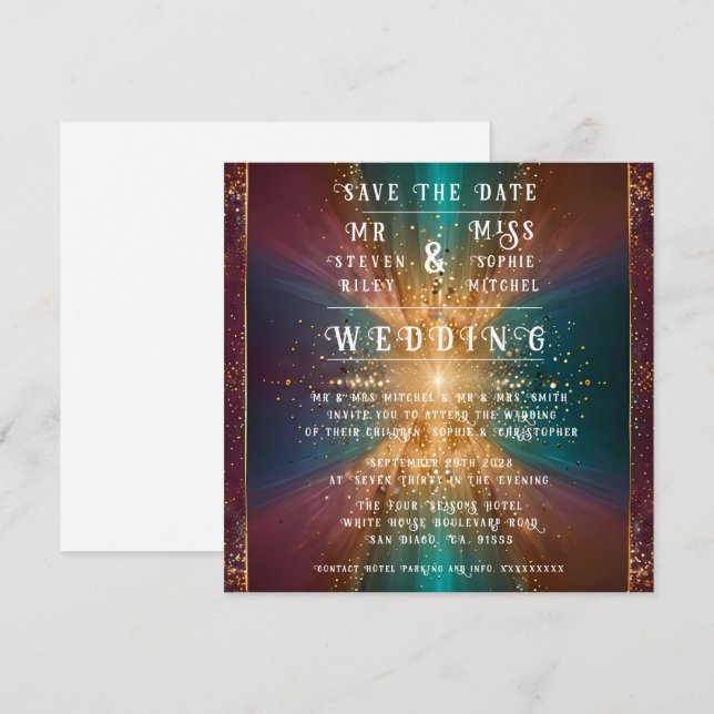 Under the Stars: A Celebration of Love Invitation (Front/Back)