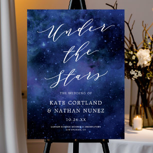 Under The Stars Astronomy Space Night Wedding Sign