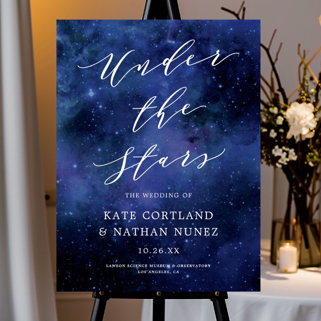 Under The Stars Astronomy Space Night Wedding Sign (Creator Uploaded)