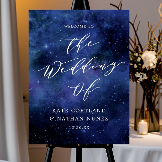 Under The Stars Astronomy Space Wedding Welcome Foam Board (Creator Uploaded)