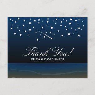 Under the Stars Beach Wedding Thank You Cards