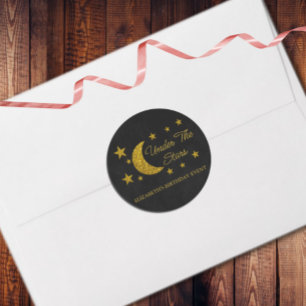 Under The Stars Birthday Classic Round Sticker