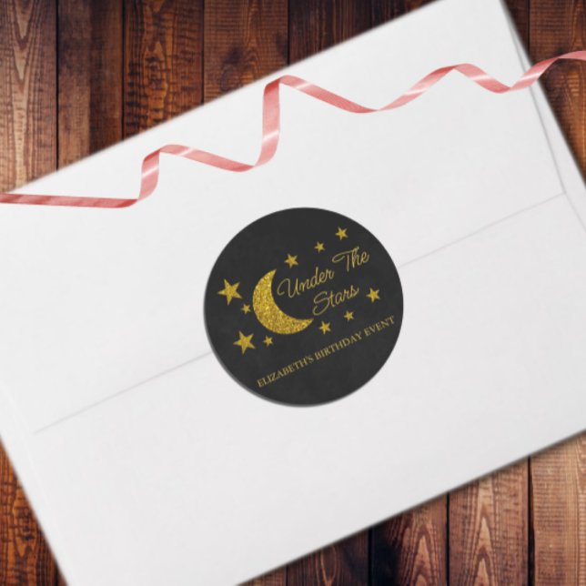 Under The Stars Birthday Classic Round Sticker (Creator Uploaded)