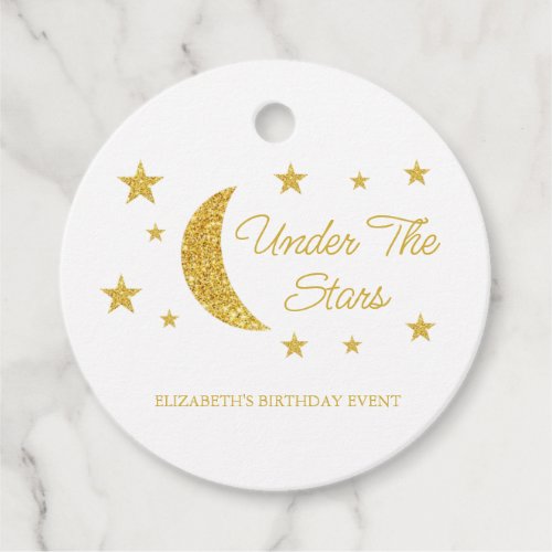 Under The Stars Birthday Favor Tags
