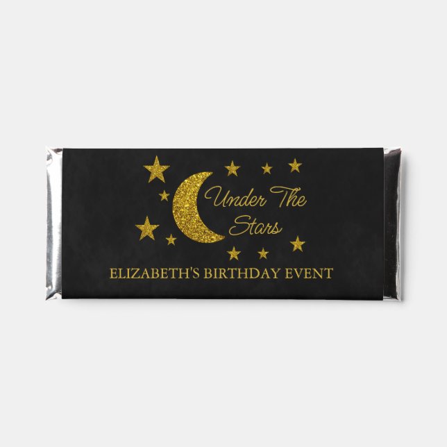 Under The Stars Birthday Hershey Bar Favors (Front)
