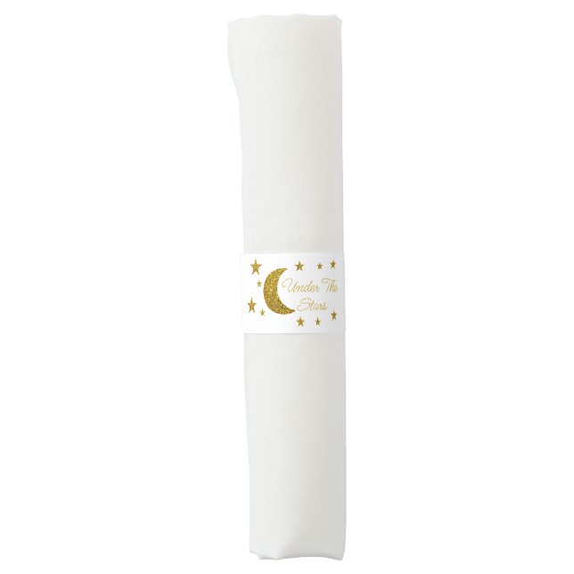 Under The Stars Birthday Napkin Bands (Front)