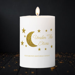 Under The Stars Birthday Pillar Candle