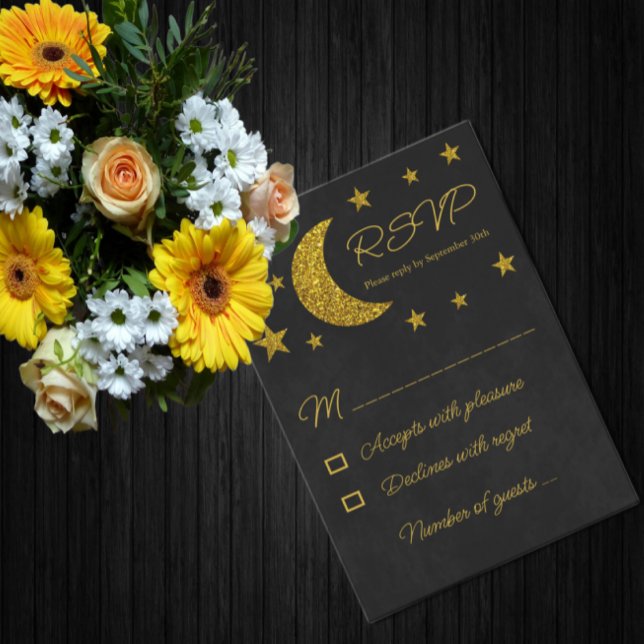 Under The Stars Birthday RSVP Card (Creator Uploaded)