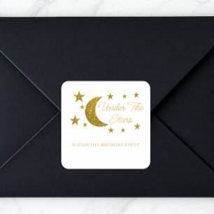 Under The Stars Birthday Square Sticker
