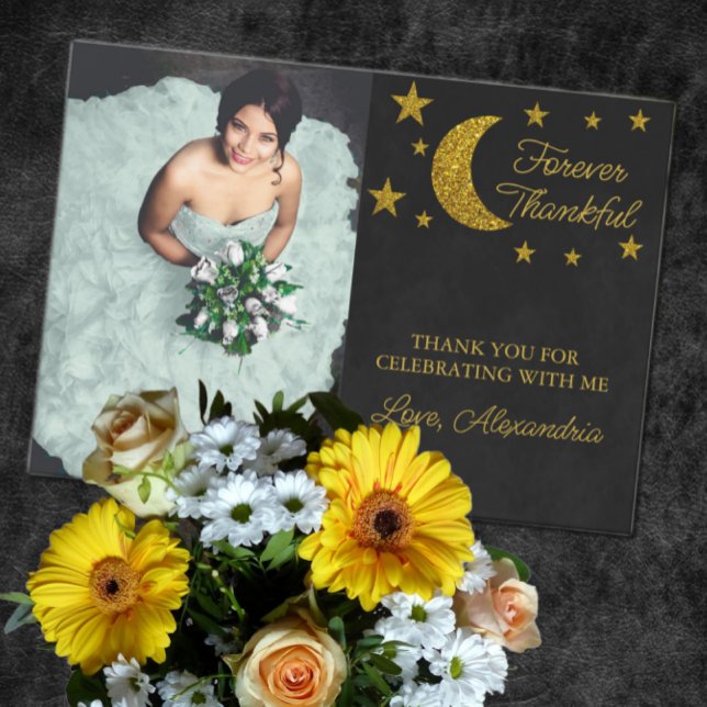 Under The Stars Birthday Thank You Card (Creator Uploaded)