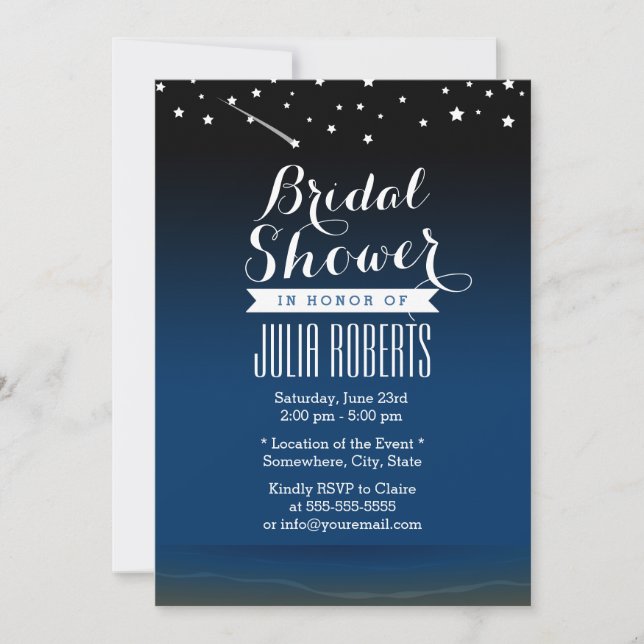 Under the Stars Bridal Shower Invitations (Front)