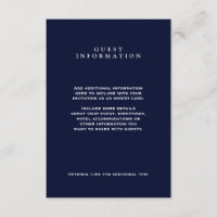 Under the Stars Elegant Midnight Sky Insert