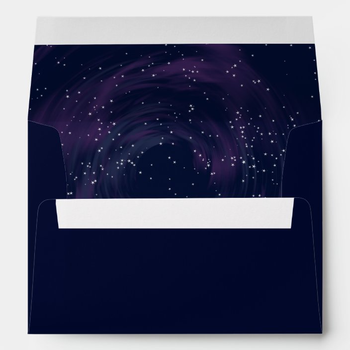 Under the Stars Elegant Starry Midnight Sky Envelope | Zazzle.com