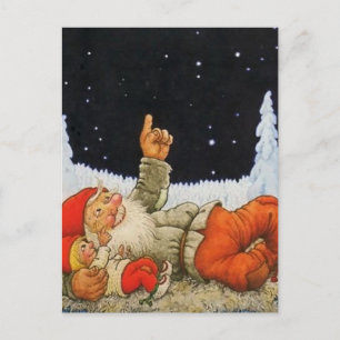 “Under the Stars” Gnomes by Jenny Nystrom Postcard