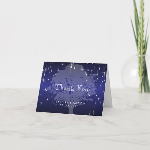 Under the Stars in Metallic Dark Blue _ Thank You