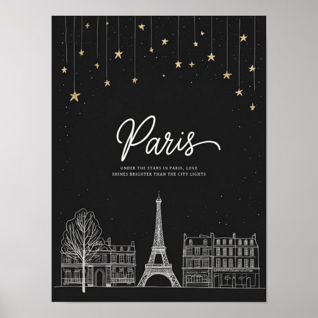 Under the stars in Paris I Poster (Front)