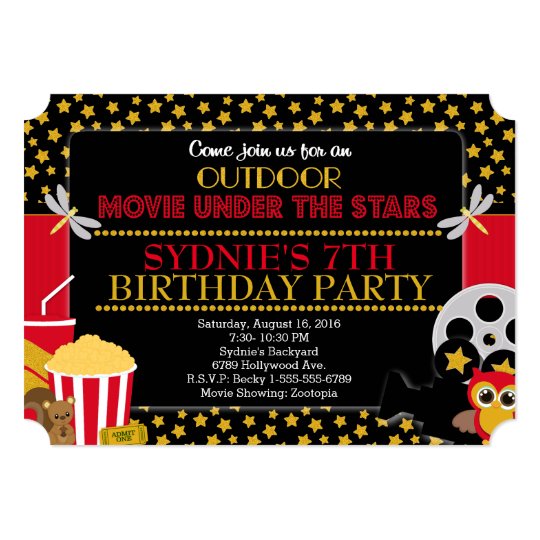 Outdoor Movie Party Invitations 8