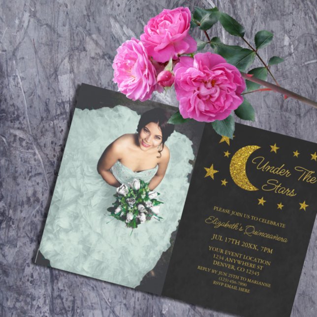 Under The Stars Quinceañera Invitation (Creator Uploaded)