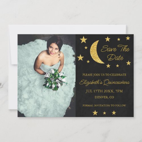 Under The Stars Quinceaera Save The Date