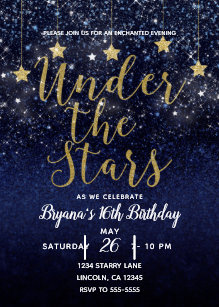 under the stars invitations zazzle