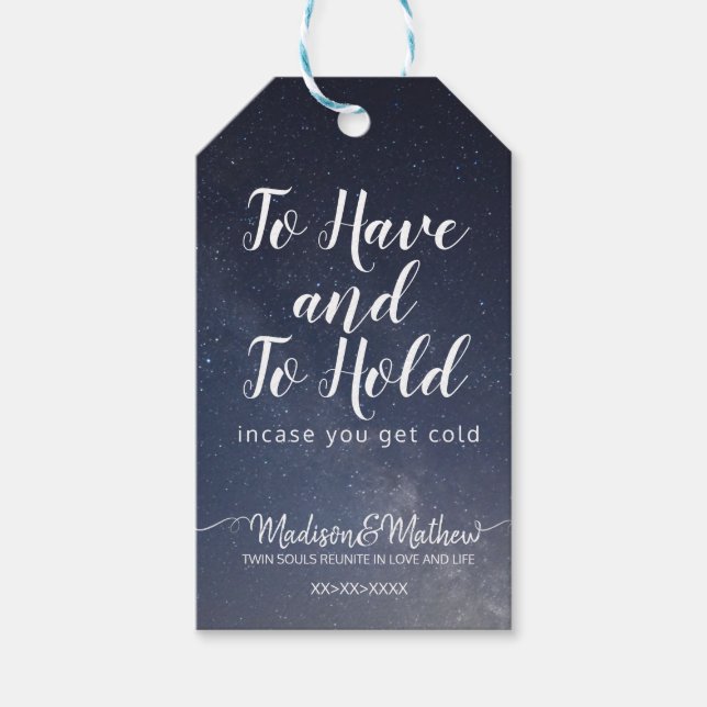 Under The Stars Wedding Tags (Front)