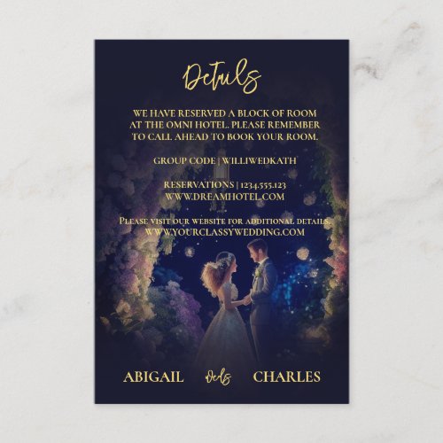 Under the stars whimsical garden invitation detail