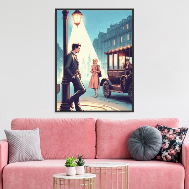 under the street light canvas print (Insitu(LivingRoom))