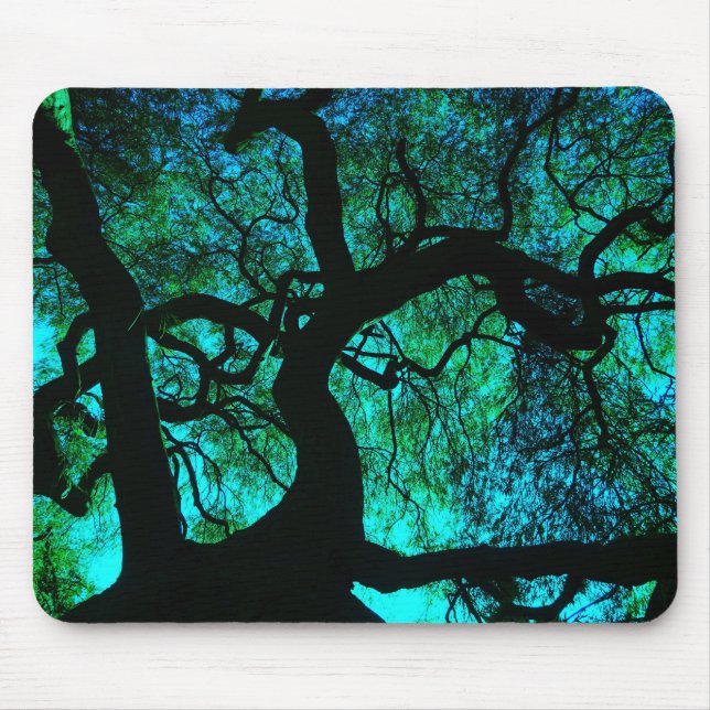 Under The Tree in Turquoise Mouse Pad (Front)