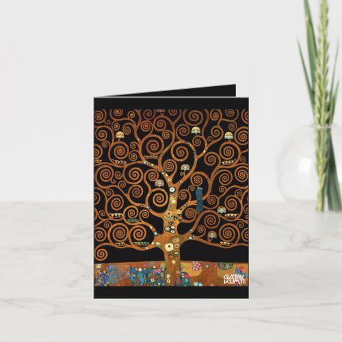 Under the Tree of Life Gustav Klimt Holiday Card