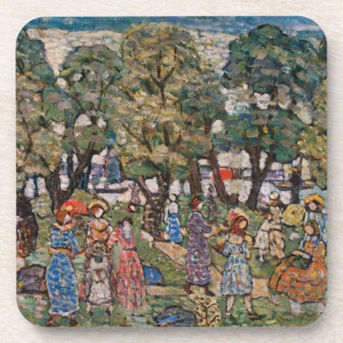 Under the Trees by Maurice Prendergast Fine Art Beverage Coaster