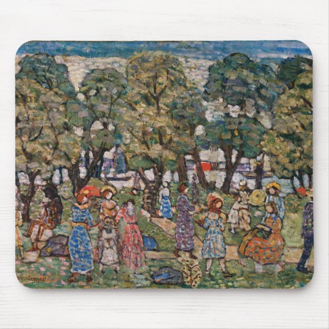 Under the Trees by Maurice Prendergast, Fine Art Mouse Pad (Front)