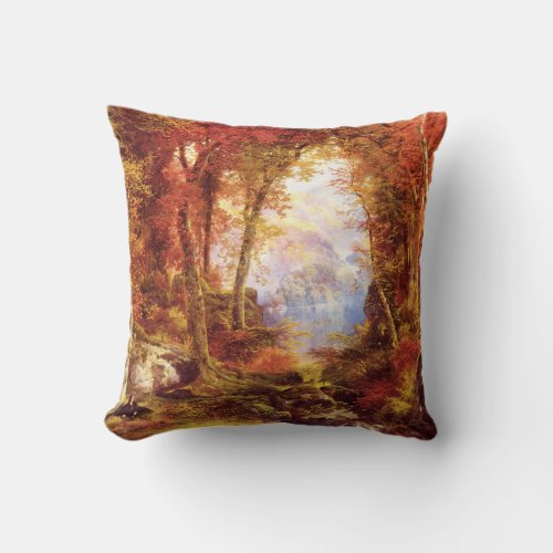 Under the Trees by Thomas Moran Throw Pillow