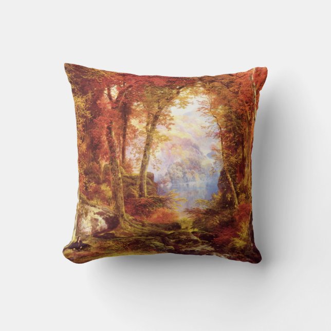 Under the Trees by Thomas Moran Throw Pillow (Front)