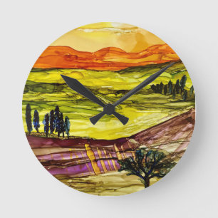 Under The Tuscan Sun Round Clock