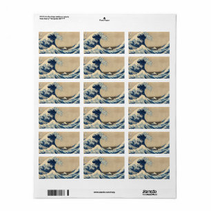 Under the Wave off Kanagawa by Katsushika Hokusai Label