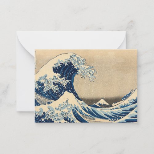 Under the Wave off Kanagawa by Katsushika Hokusai Note Card