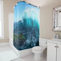 Under the Wave Shower Curtain