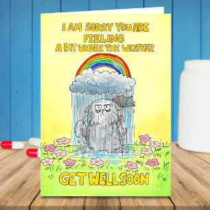 Under the Weather - Get well soon greeting  Card